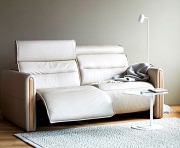 Stressless power reclining loveseat available in a variety of seating layouts.